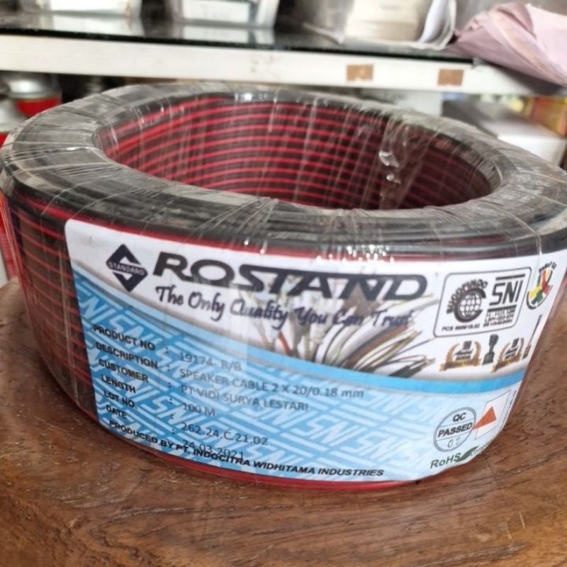 KABEL  SPEAKER ROSTAND 2×20/0.18MM 100meter