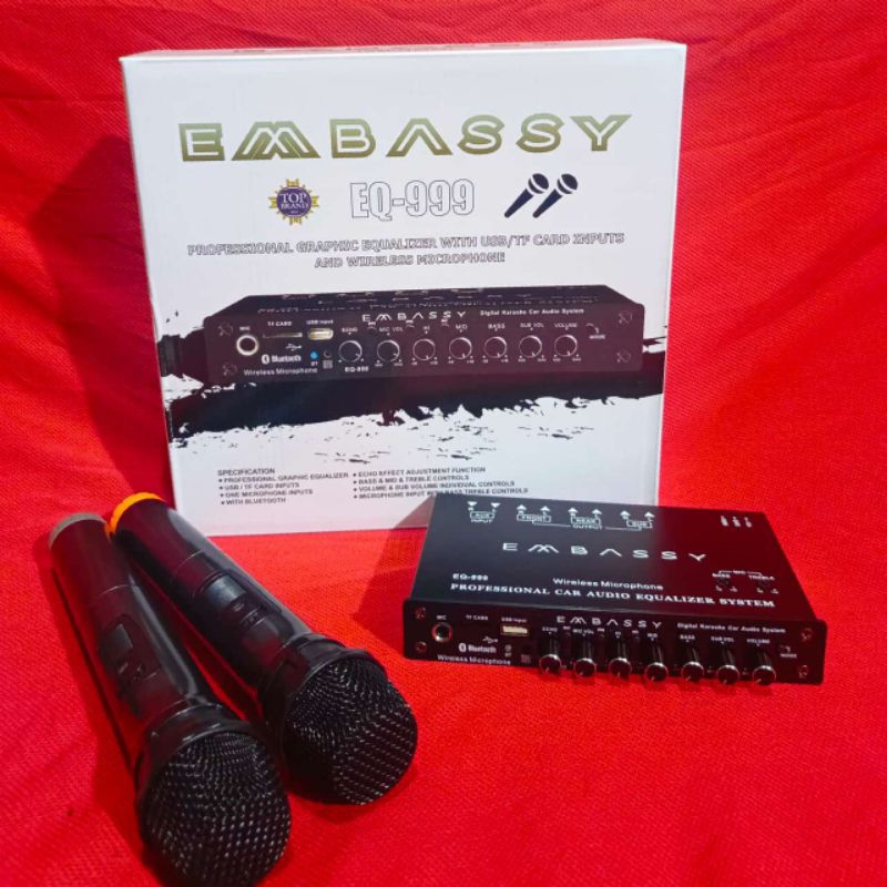 Parametrik Embassy Karaoke With Mic - EQ 999 Free Mic 2 PC - Pream Embassy