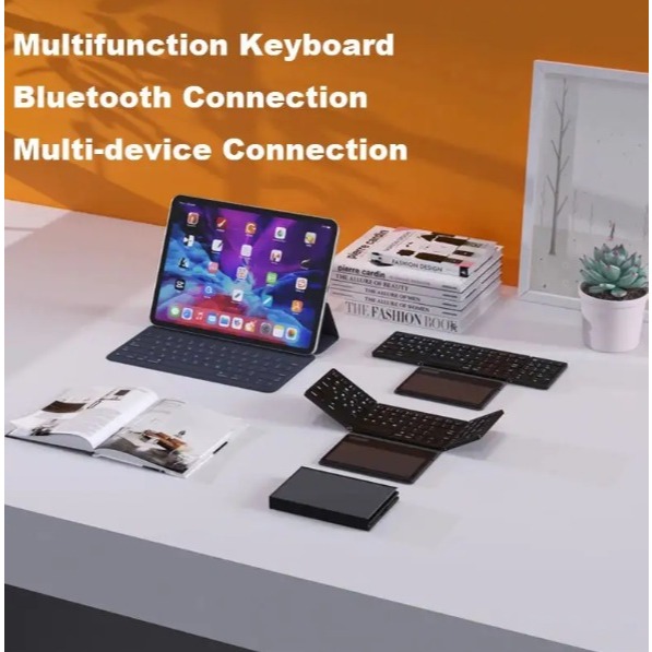 Keyboard Lipat Multi Device Conection / Keyboard Lipat Touchpad Besar /Keyboard Lipat Multi Device C