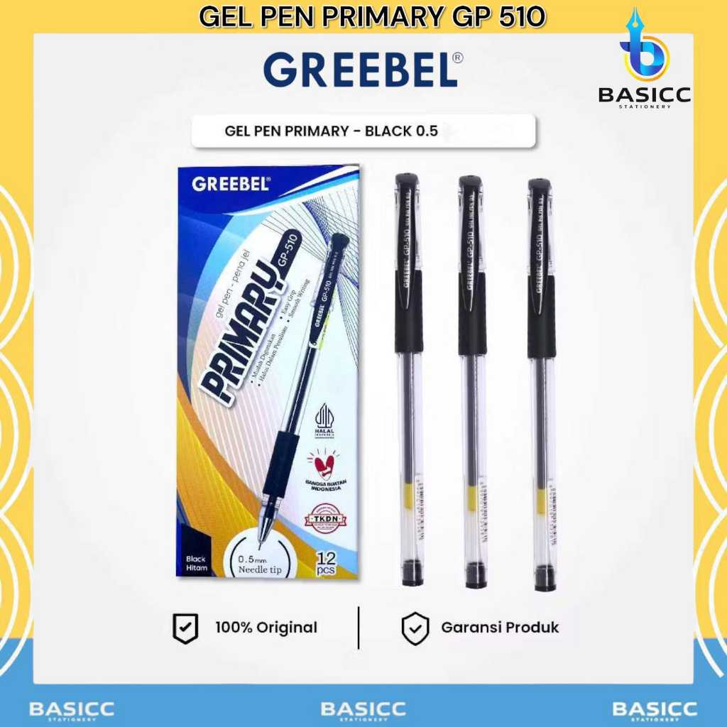 

Greebel Gel Pen 0.5mm Primary GP 510 | @ 1 Ktk= 12 Pcs