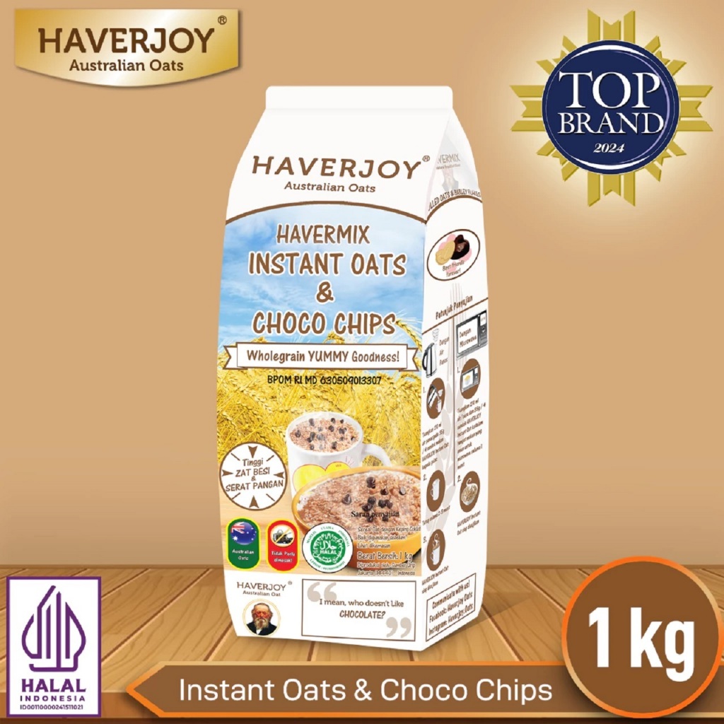 

HAVERJOY Choco Cips 1 Kg seral sarapan gandum coklat