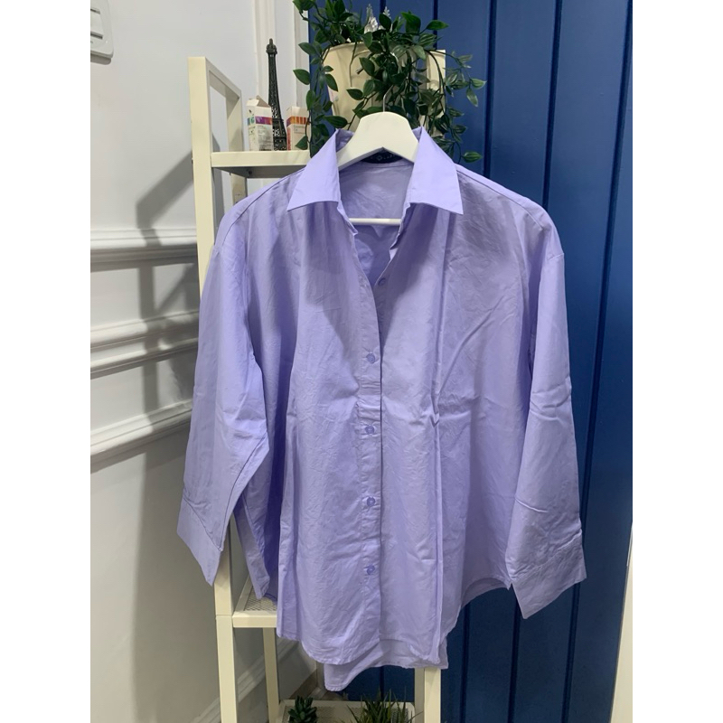 kemeja poplin oversize sugi label New