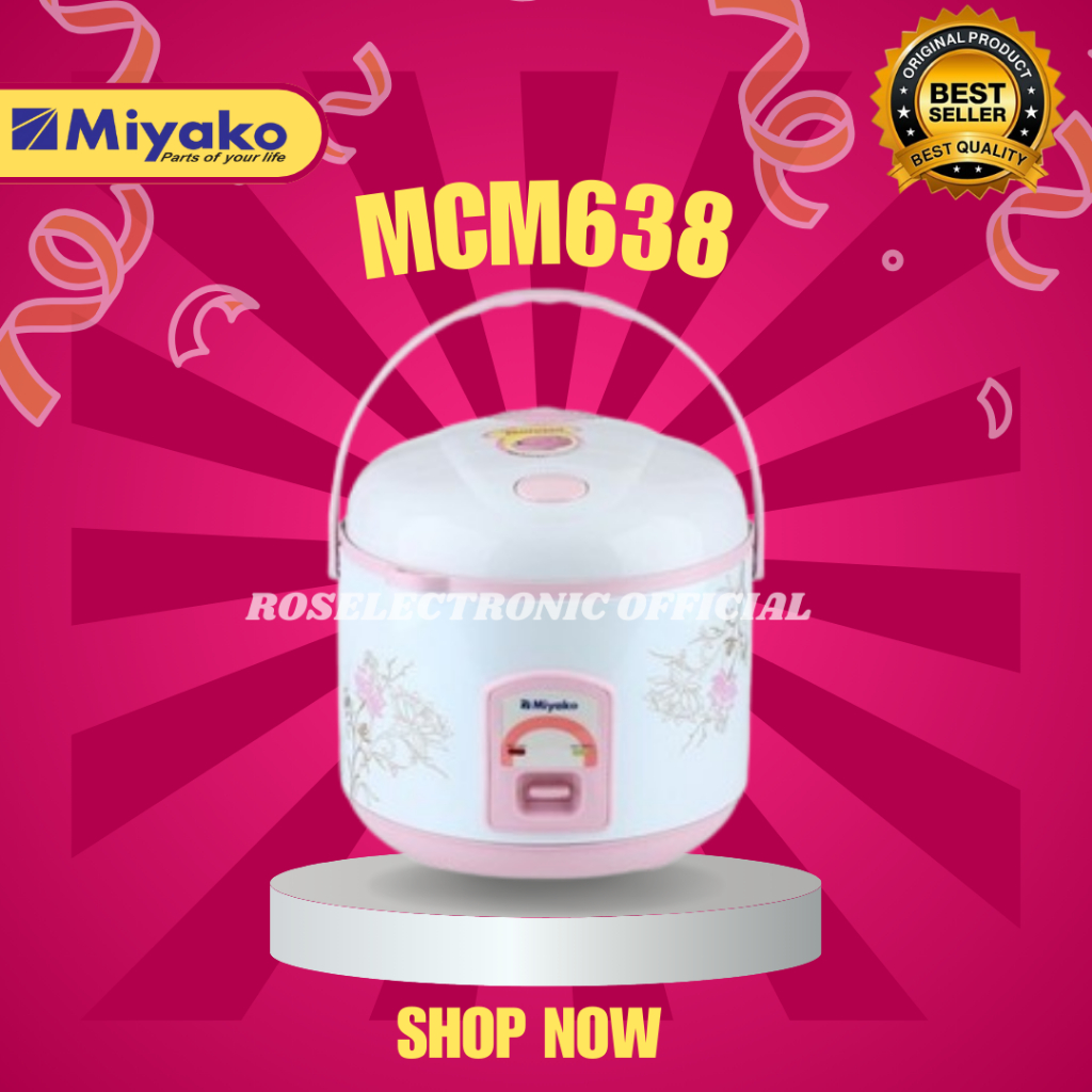 MIYAKO RICE COOKER MCM638 1.8L/MCM-638/MCM 638/MCM638/RICE COOKER 1.8L MIYAKO ORI BERGARANSI