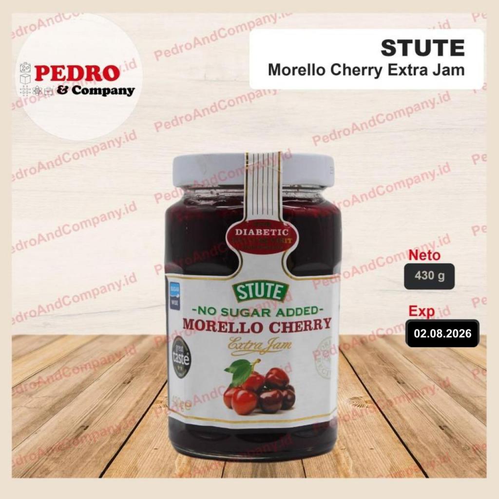 

Stute morello cherry jam no sugar 430 gram - selai buah import german