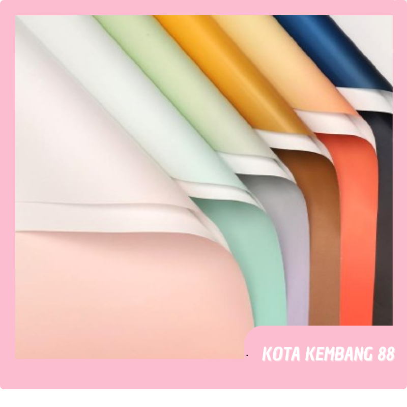 

20 LEMBAR Kertas Buket Bunga Dua Warna Flower Wrapping Gradient Color Cellophane Waterproof KB033
