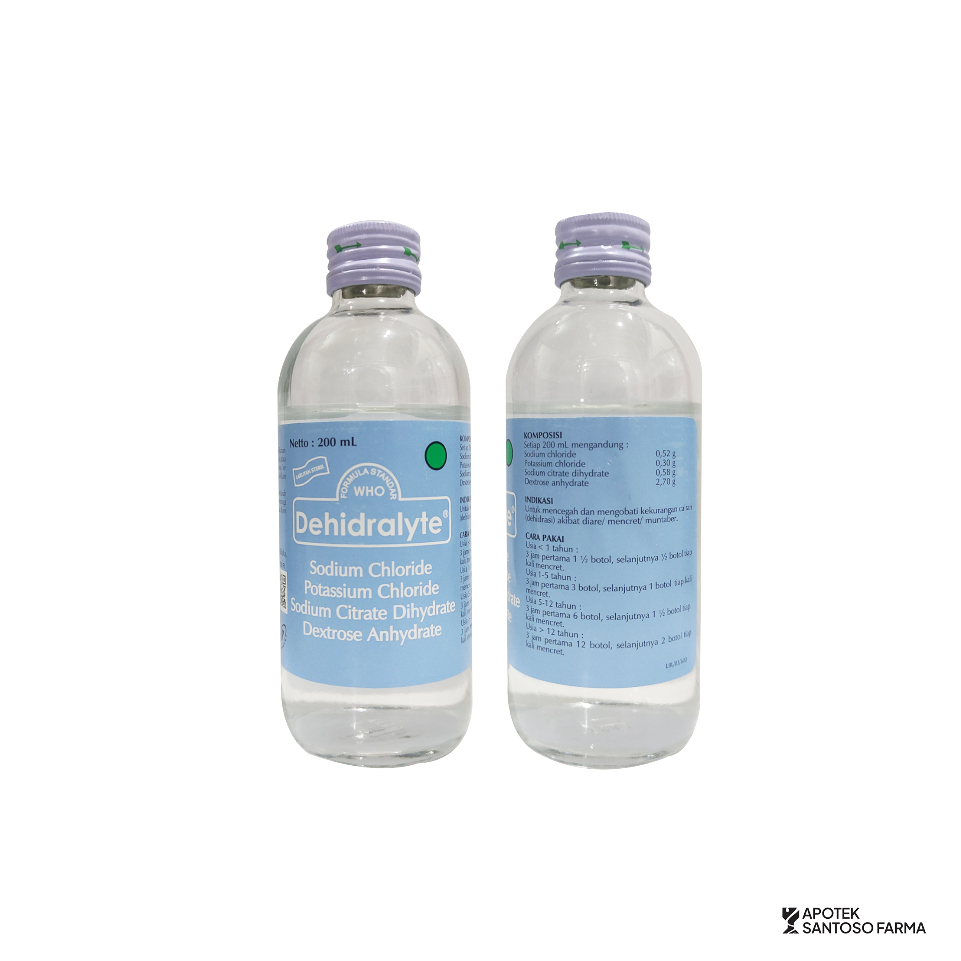 DEHIDRALYTE ISI 200 ml Cairan Oralit Mencret Anak