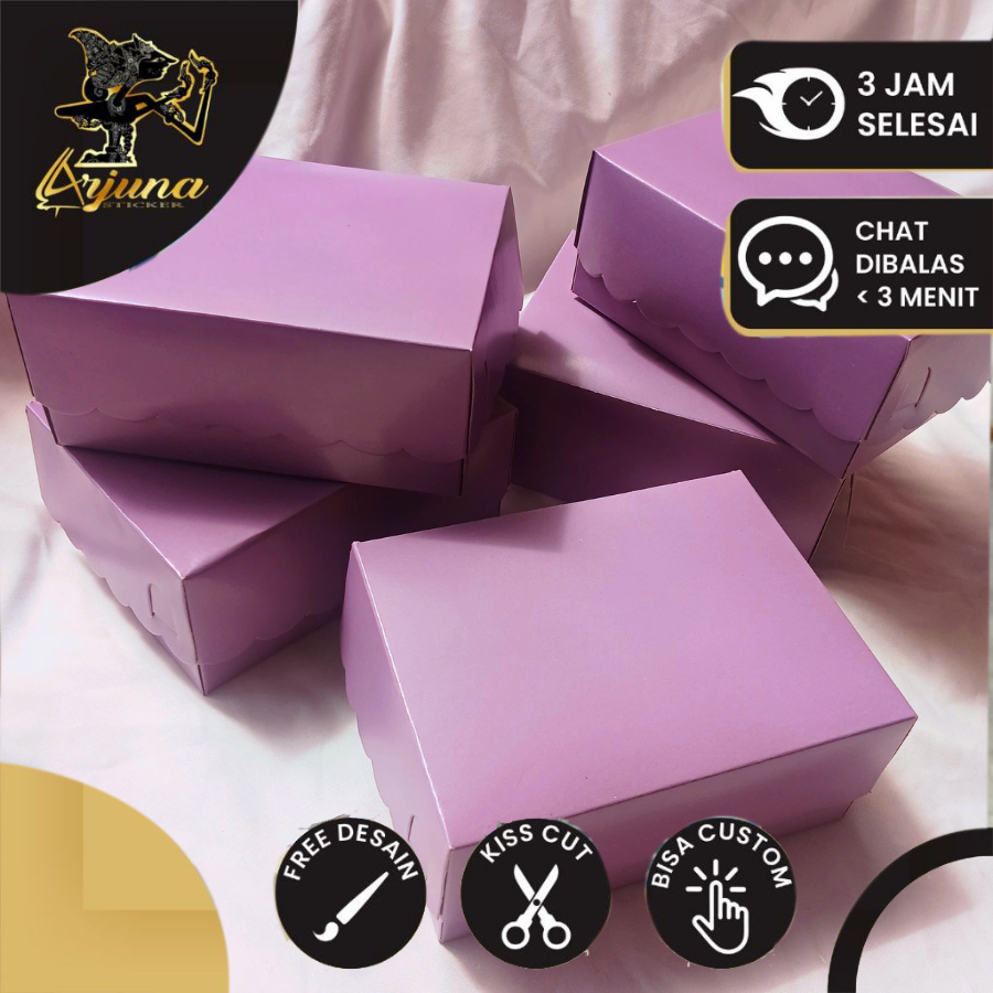 

kardus Kotak Snack Box - kardus Katering Catering - UNGU - 12x16 - 310 gsm