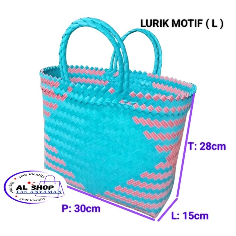 Tas Anyaman Lurik Besar / Tas Anyaman Plastik Lurik / Tas Sembako / Tas Besar / Tas belanja / Tas Be