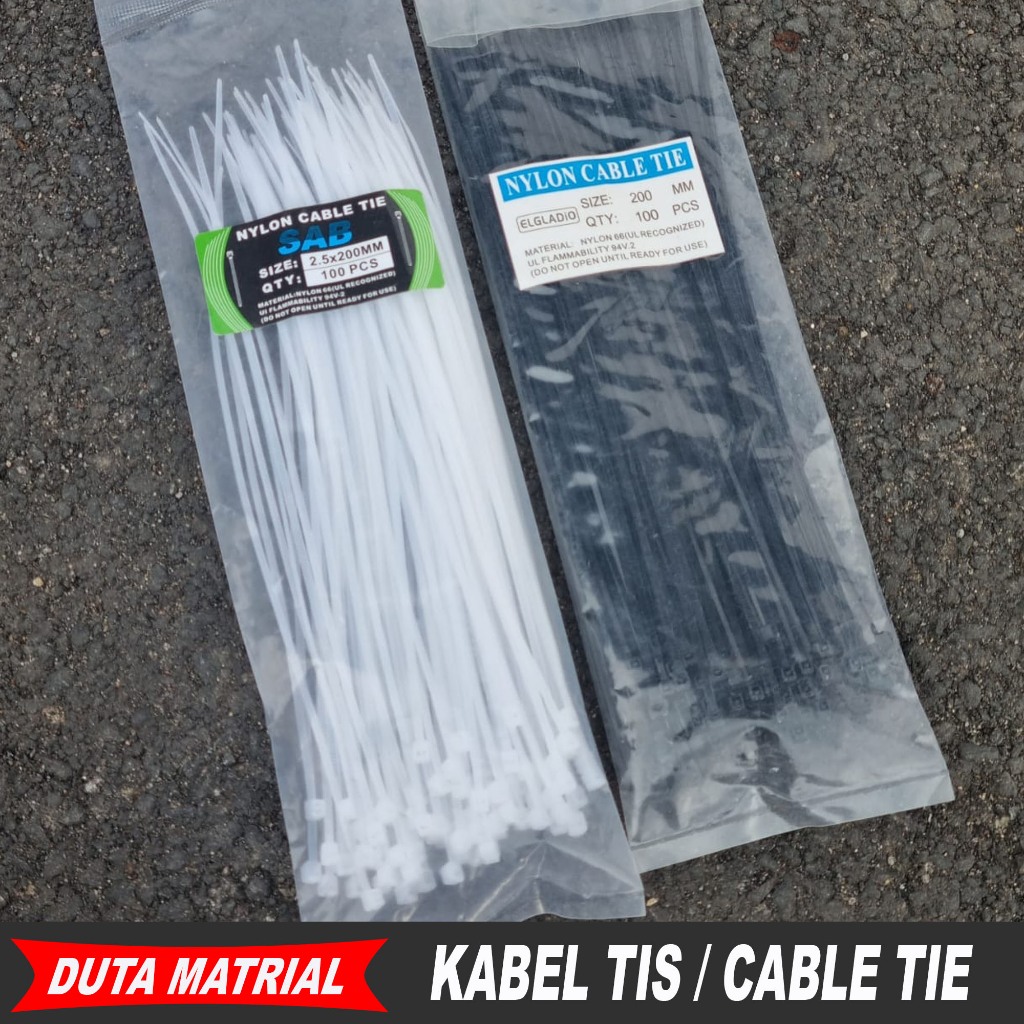 

Kabel Ties 20 cm 200 mm Tali Tis Pengikat - Nylon Cable Tie