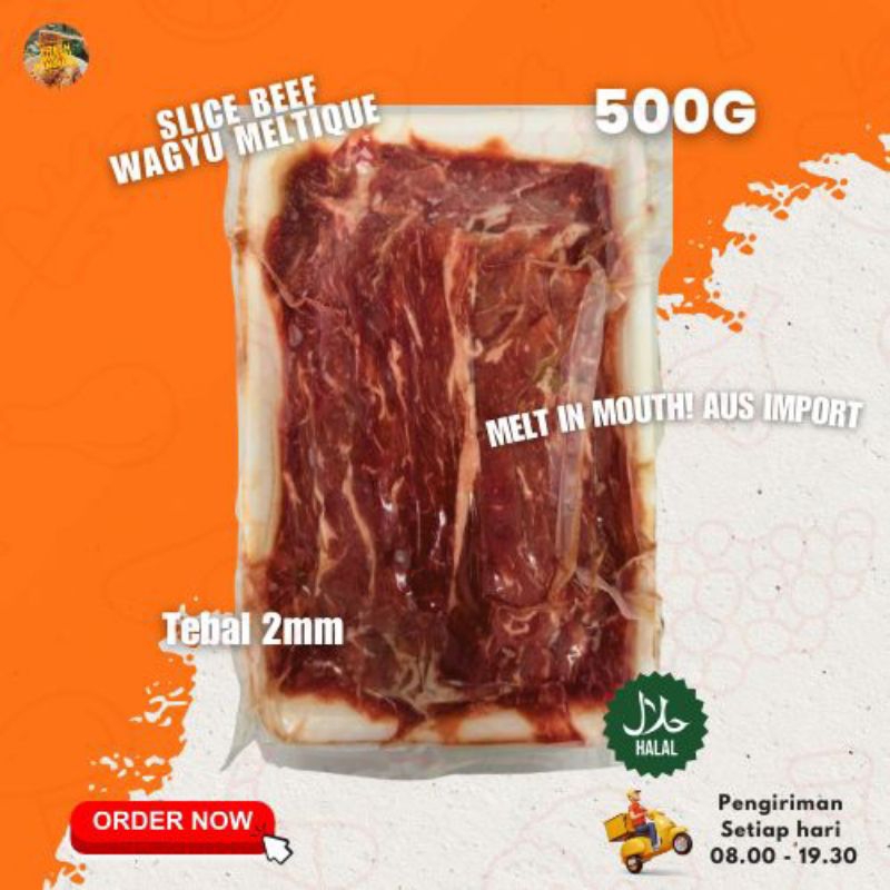 

Daging Slice Beef Wagyu Meltique Shortplate Yoshinoya Import 500GR