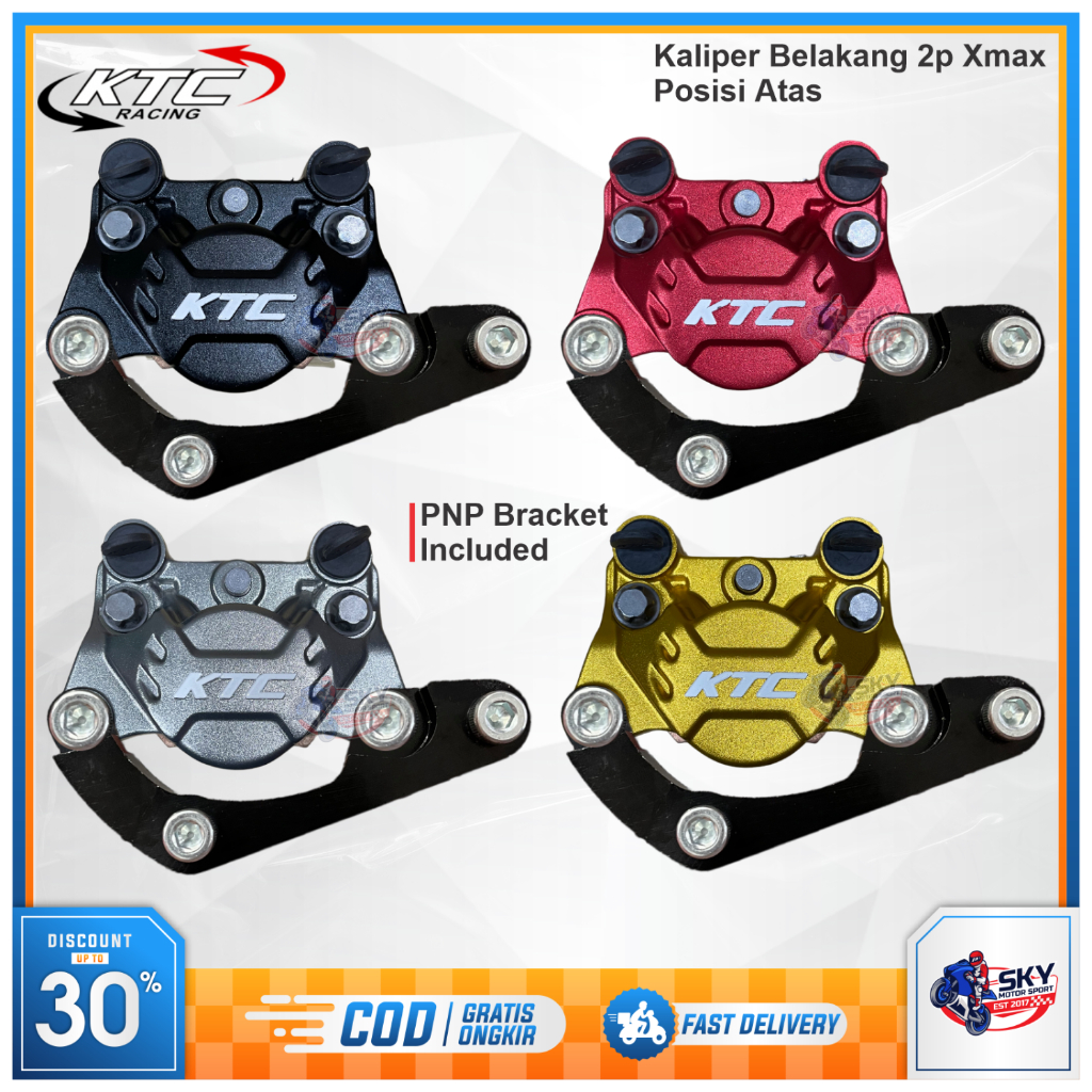 Kaliper Belakang KTC Xmax Old / Connected Plus Bracket 2p 2 Piston Original