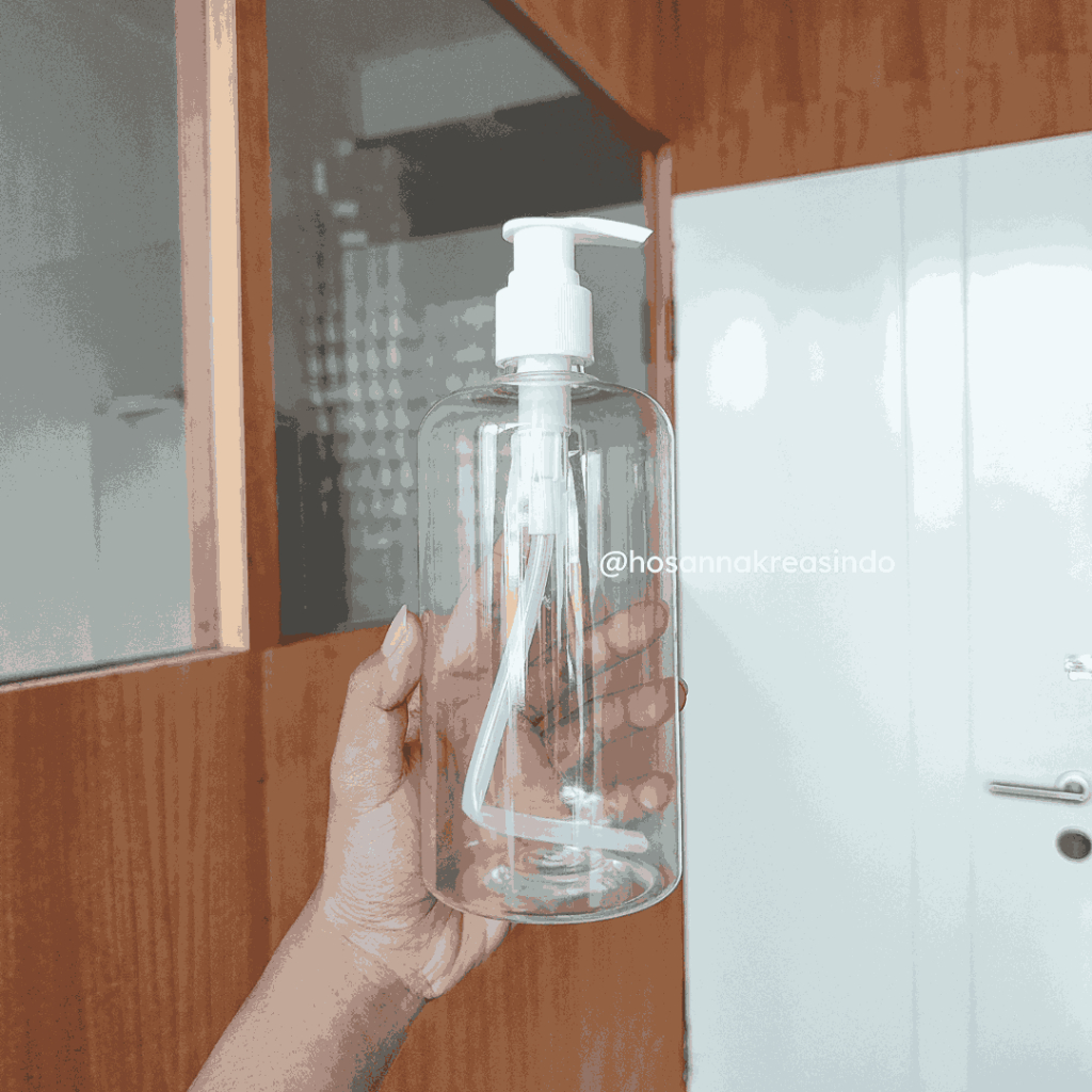Botol Plastik Bening 500ml / Botol Pump Bening 500ml - PM02B