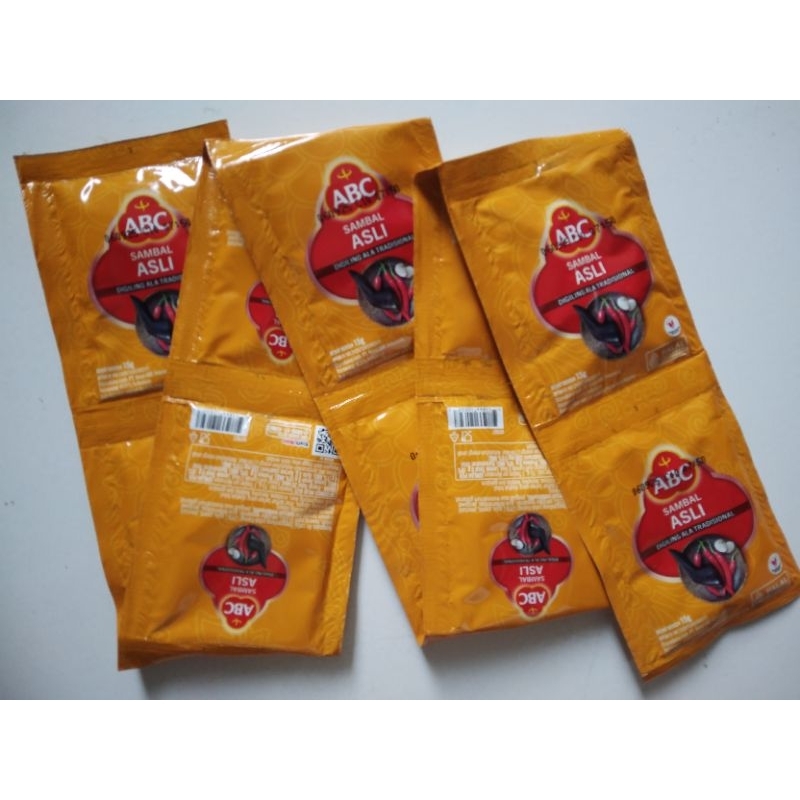 

ABC Saus Sambal Asli Kemasan 1 Renceng isi 10 Sachet