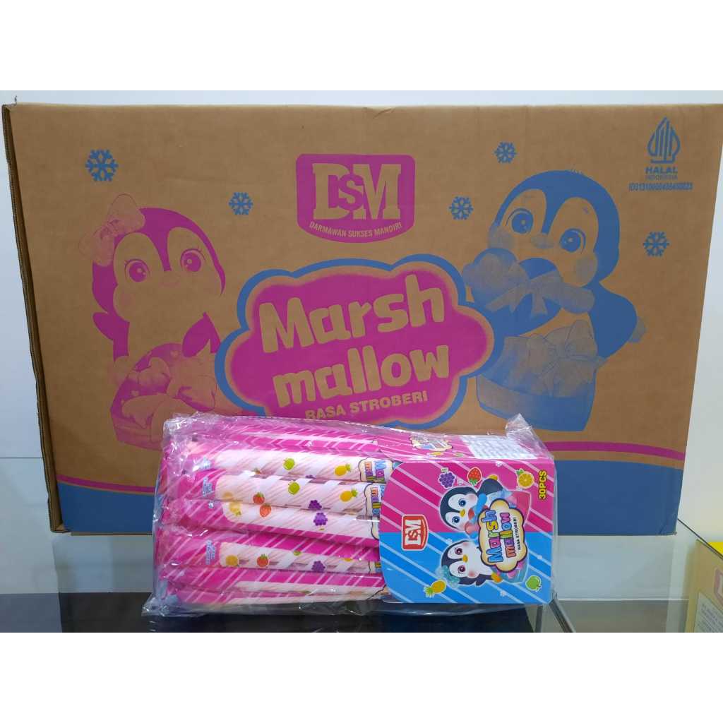 

Makanan DSM Marshmallow Long Kepang HALAL 30pcs 400gr