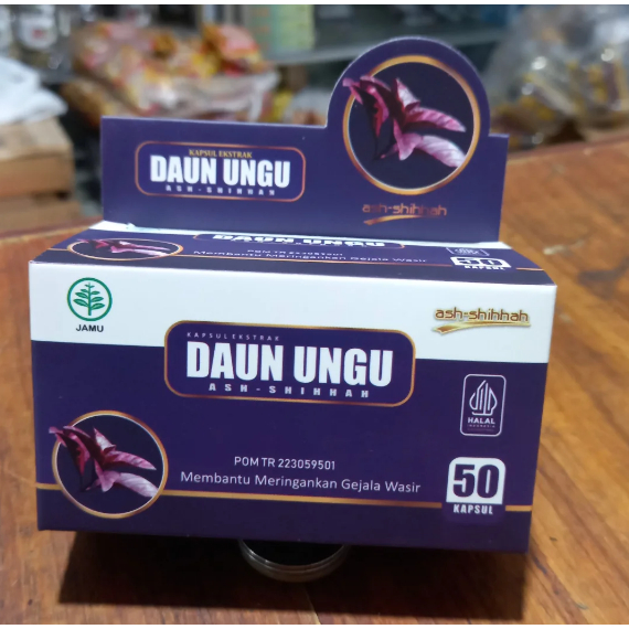 

Kapsul Herba Daun Ungu Pereda Ambeien Wasir 50 Kapsul