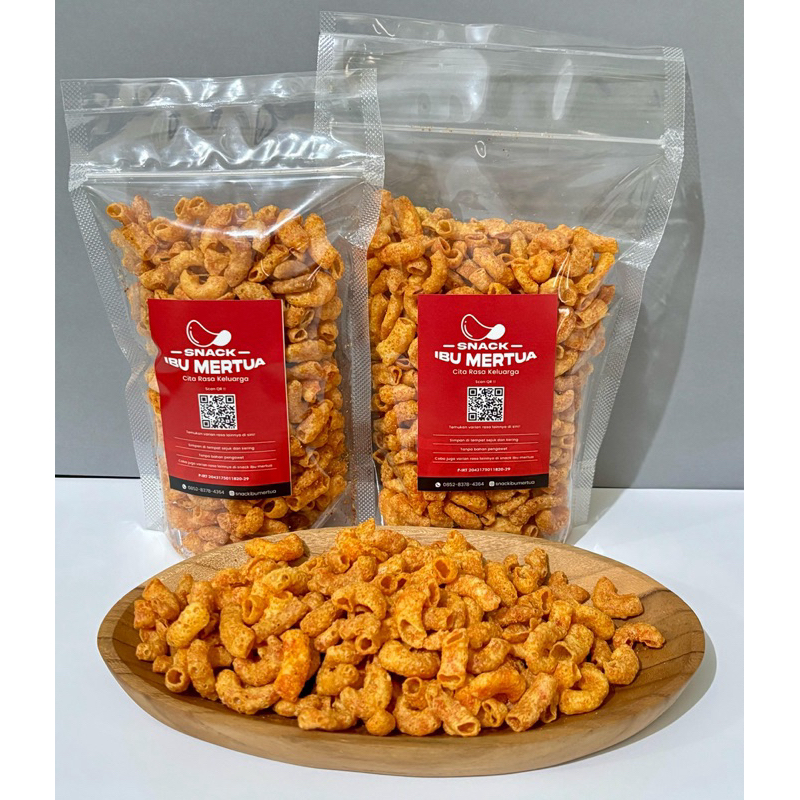 

snack ibu mertua - makaroni pedas kriuk gurih renyah 150 gr