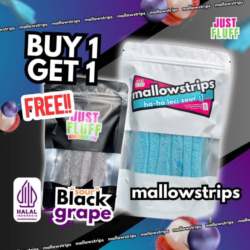 

{Buy 1 Get 1} Mallowstrips + Limited Series Marsmallow JustFluff {Halal}
