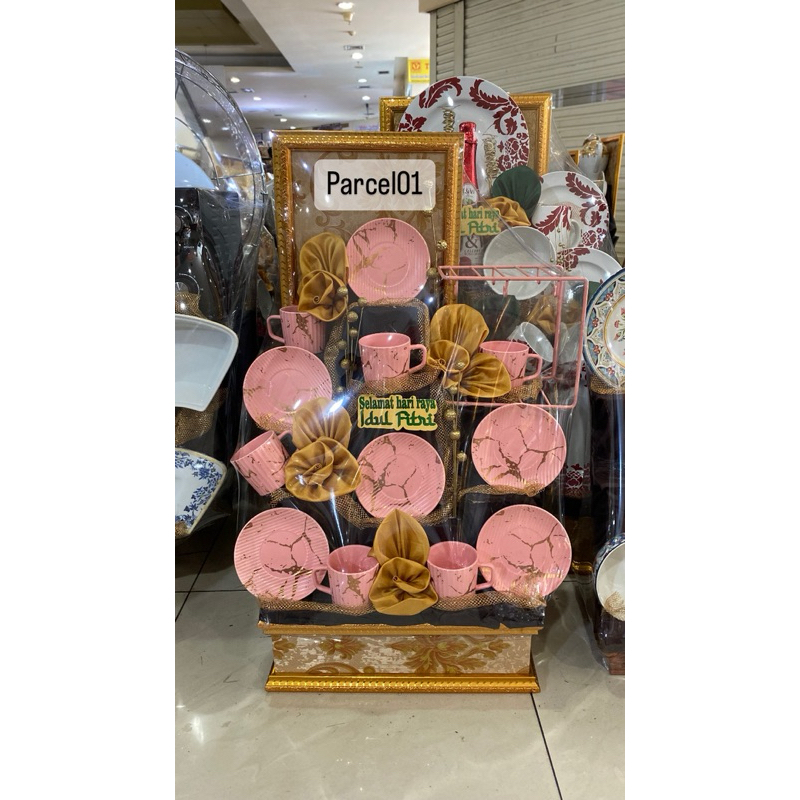 

parcel tea set/parcel mewah 2025/hampers pecah belah/hampers idul fitri 2025