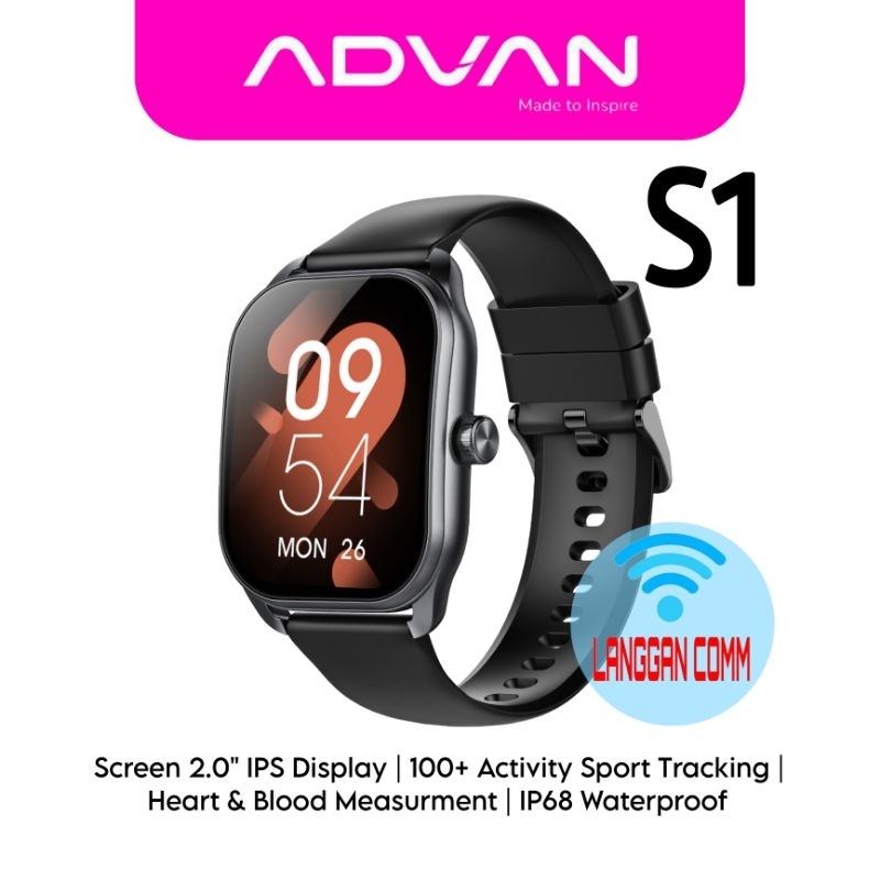Advan S1 Smartwatch Jam Tangan Pintar Smartwatch Advan S1