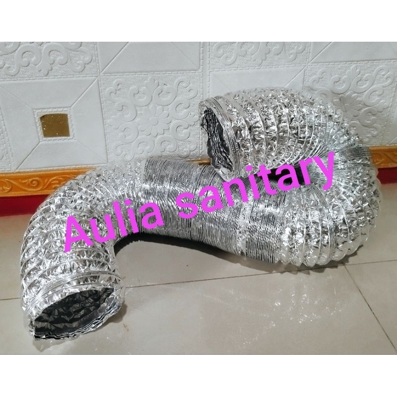 pipa Alumunium exhaust pembuangan asap 10 meter tampa putus" / pipa pembuangan asap cooker hood