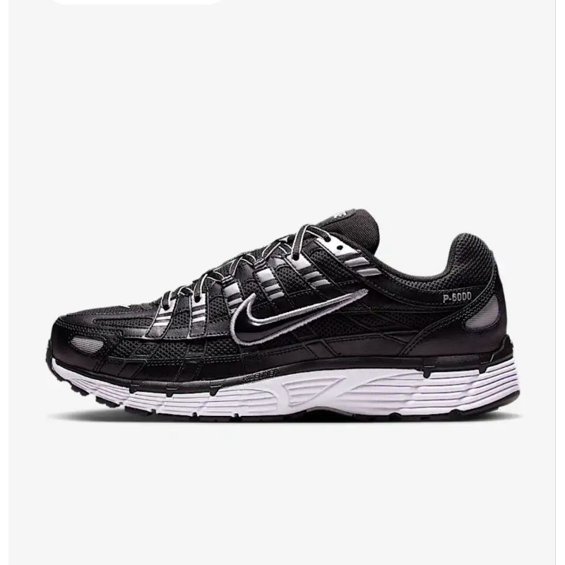 Nike P-6000 Nike P 6000 Nike P6000 BLACK WHITE METALLIC SILVER BLACK