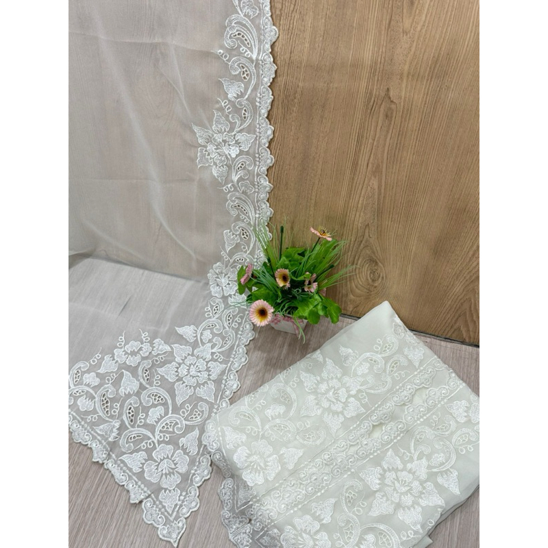 Kain Kebaya Bordir Premium Motif Restika - kebaya bordir baru