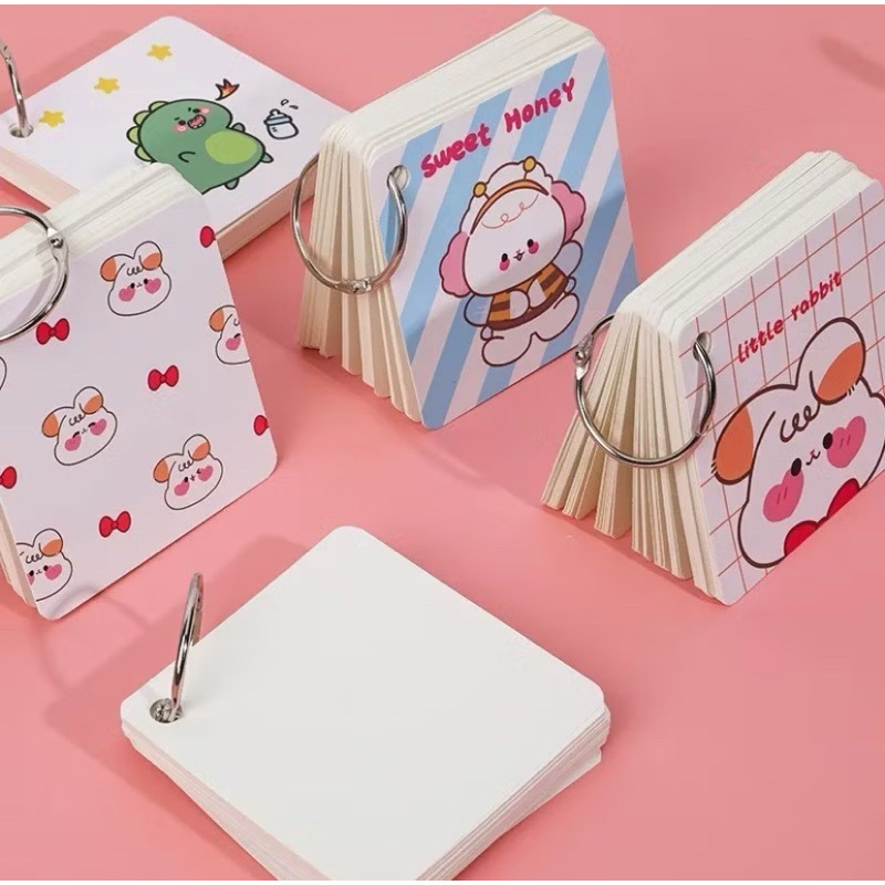 

Notebook Ring Mini Isi 80 Lembar Buku Note Gantung Karakter Lucu Sticky Note Lucu Notepad Dengan Gantungan DIY Book 80Lembar Buku Catatan Memo Karakter
