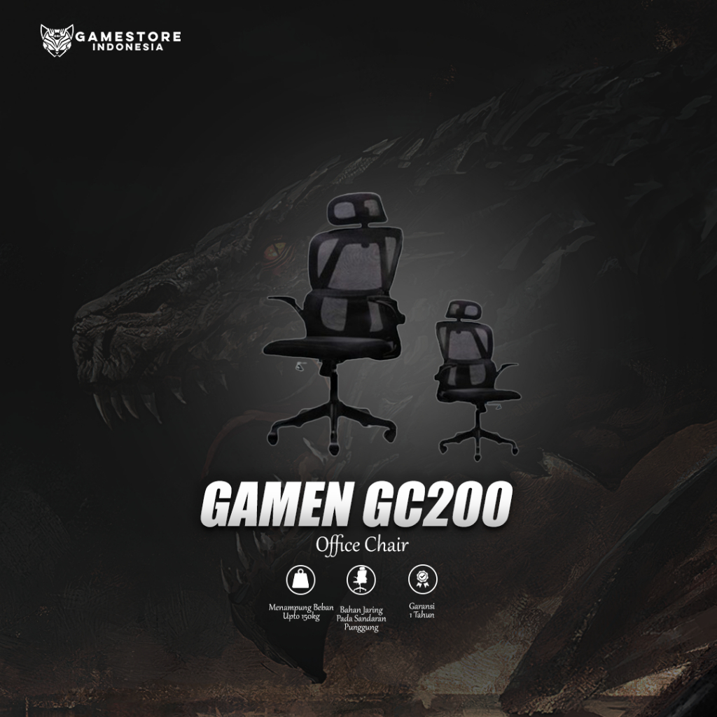 OFFICE CHAIR GAMEN GC200 BLACK