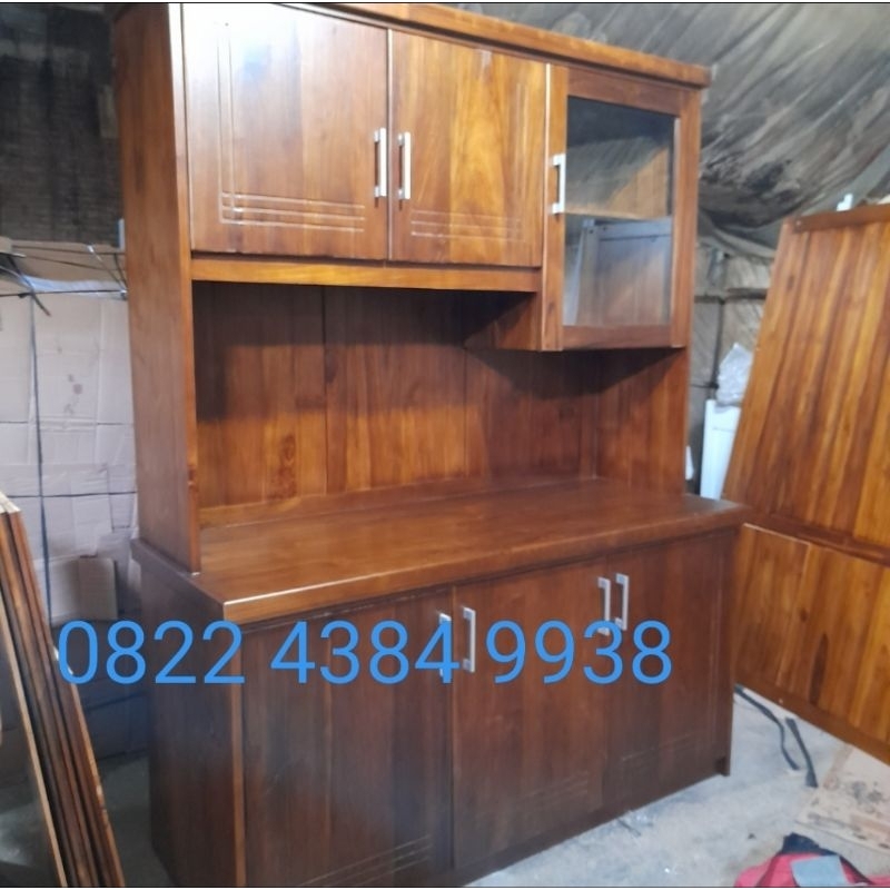 Lemari Dapur bahan Jati anti rayap kitchen set