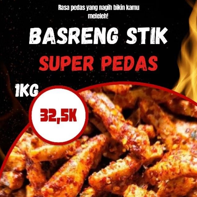 

basreng stik viral pedas daun jeruk