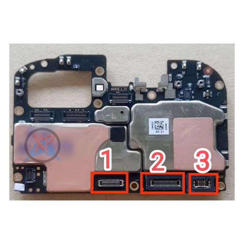 KONEKTOR SOKET DI MESIN OPPO A12 FPC ON BOARD