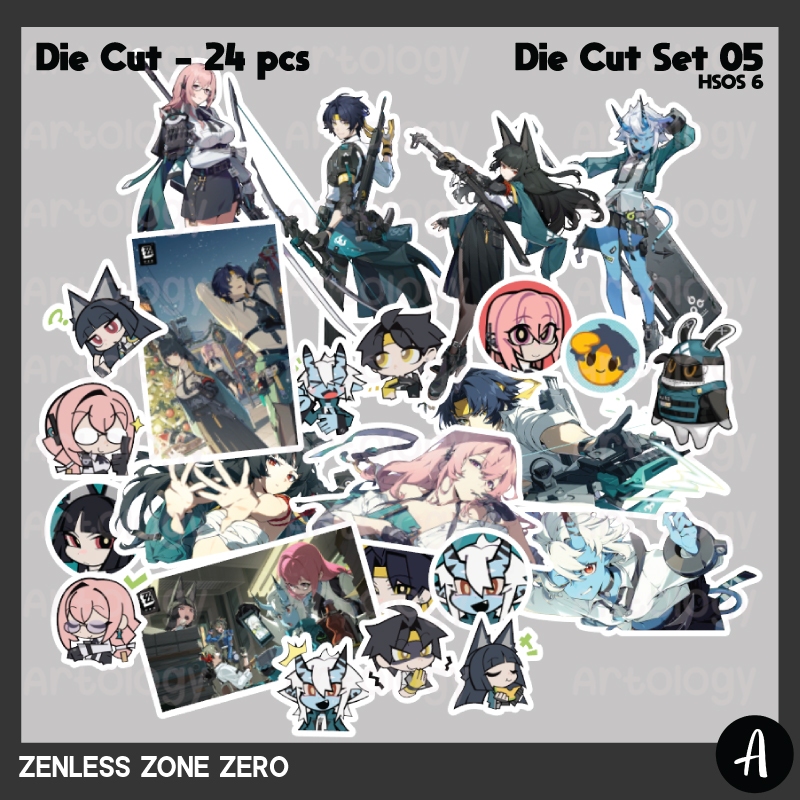 

Set Sticker Zenless Zone Zero ZZZ - Belle Wise Nicole Anby Nekomata Billy Ben Anton Ellen Burnice Corin Caesar Bangboo