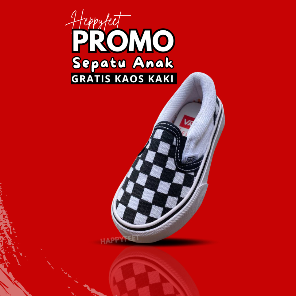 Sepatu Vans Anak Laki Laki Perempuan slip on Sd