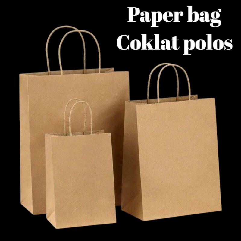

[ MURAH ] 50PCS paper bag polos coklat tas souvenir hajatan