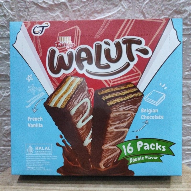 

NEW Tango Walut Festive (Belgian Choco, French Vanilla) 1 box isi 16 pcs