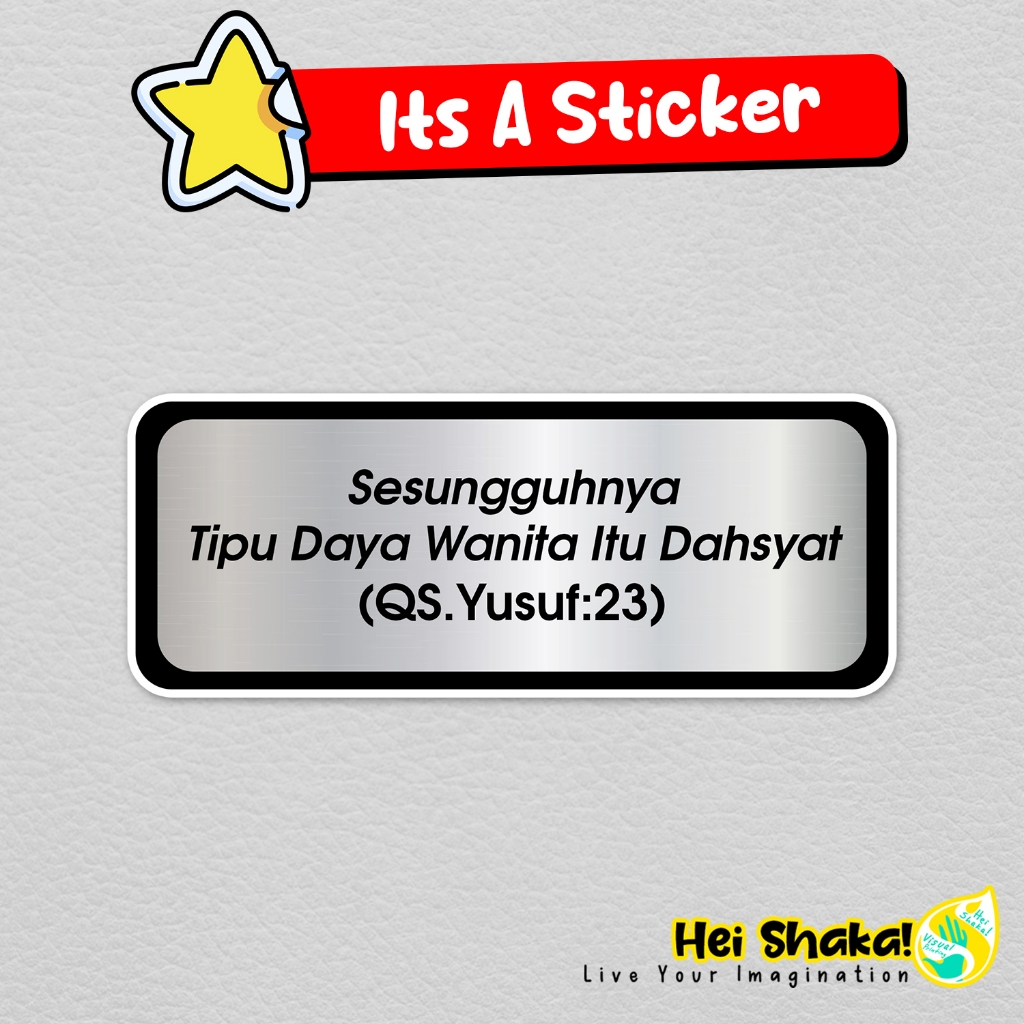 

Stiker Sesungguhnya Tipu Daya Wanita Itu Dahsyat Sticker Dakwah Muslim Islam Bahan Vinyl Anti Air