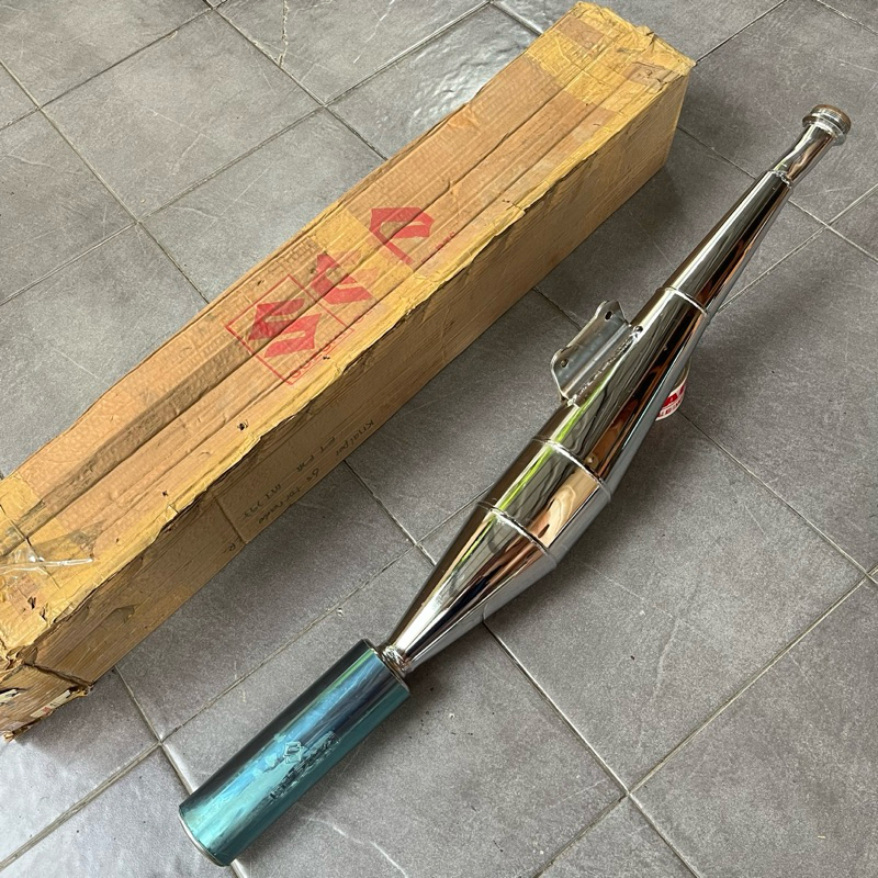 PERUT KNALPOT MUFFLER SUZUKI TORNADO GS KROM CHROME ORIGINAL SGP - KNALPOT CRYSTAL KRISTAL TUNE ORI