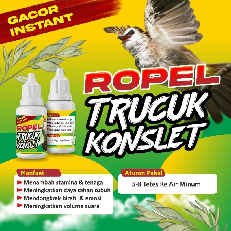 VITAMIN TRUCUK ROPEL TRUCUK KONSLET VITAMIN BURUNG TRUCUK KUTILANG CUCAK IJO