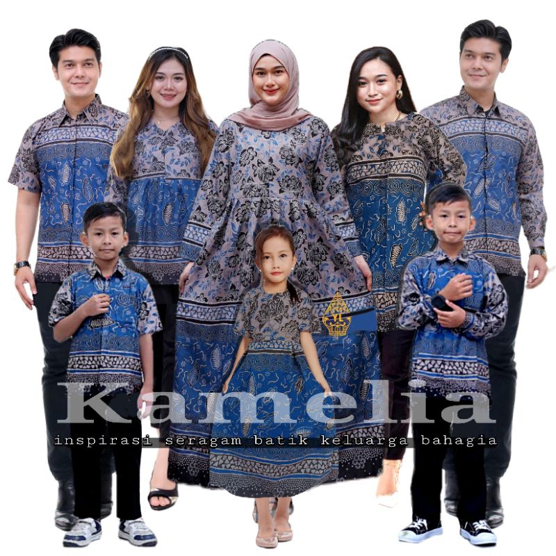 Batik couple pria wanita atasan baju batik ayah ibu dan anak batik kerja batik keluarga terbaru