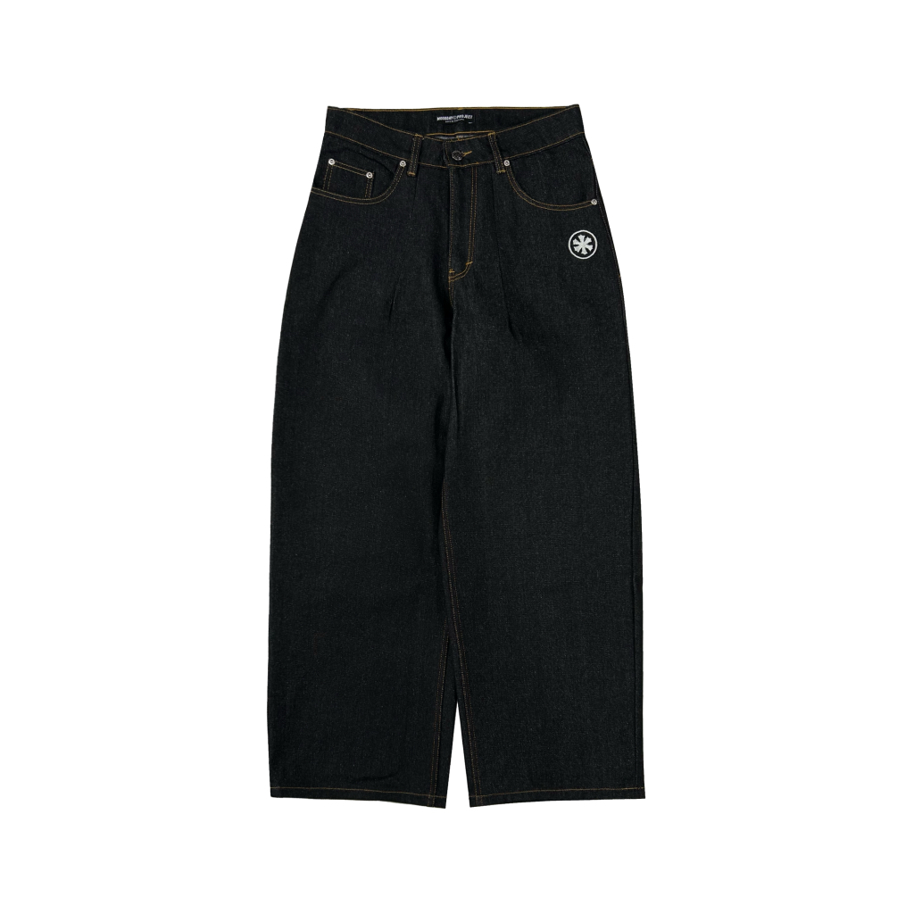 RAW DENIM BAGGY HITAM OSAKA MOODDAY PROJECT