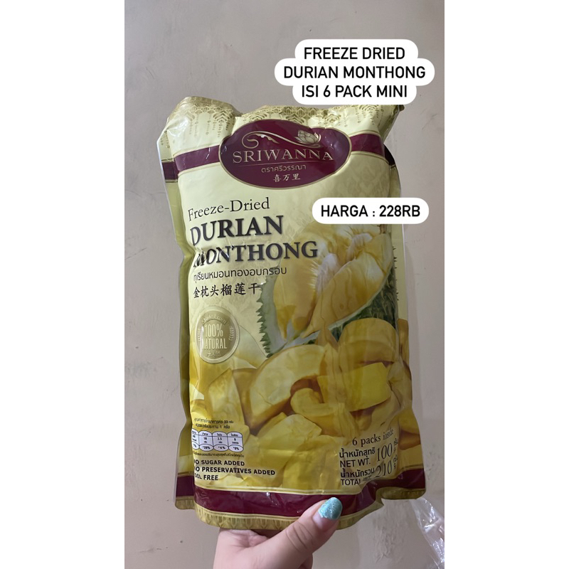 

Sriwanna Freeze Dried Durian Monthong / Freeze Dried Mango
