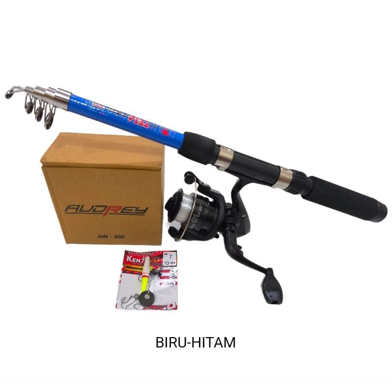 TERLARIS 1 Set Pancing Komplit Reel + Joran Antena 150Cm + Assesoris