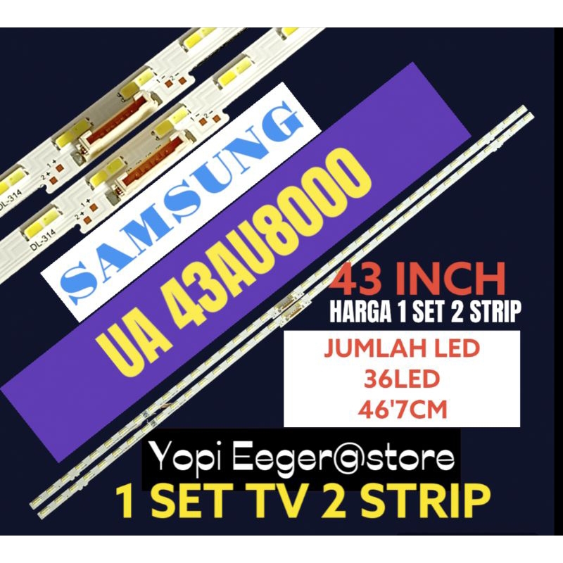 BACKLIGHT TV LED SAMSUNG 43 INCH UA-AU8000 BACKLIGHT TV LED 43 INCH