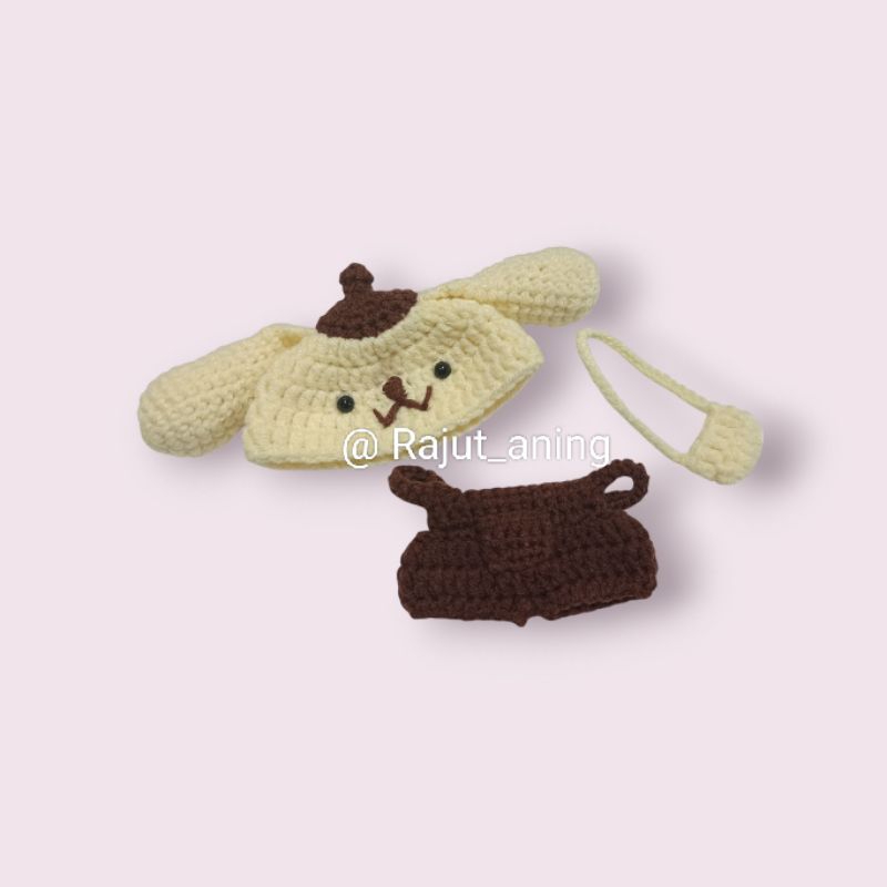 Baju boneka set Pompompurin KPop doll 10cm