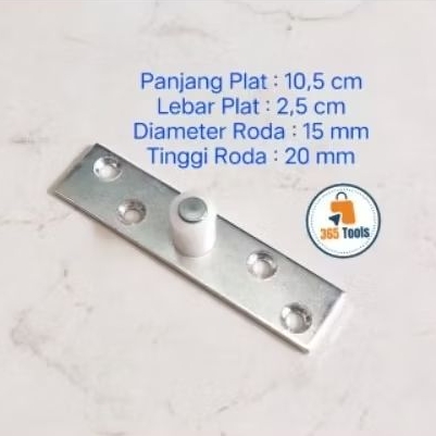 Roda Bawah Rel Pintu Rumah Sliding Geser 15 mm (Roda NYLON) / Guide Pintu Sliding