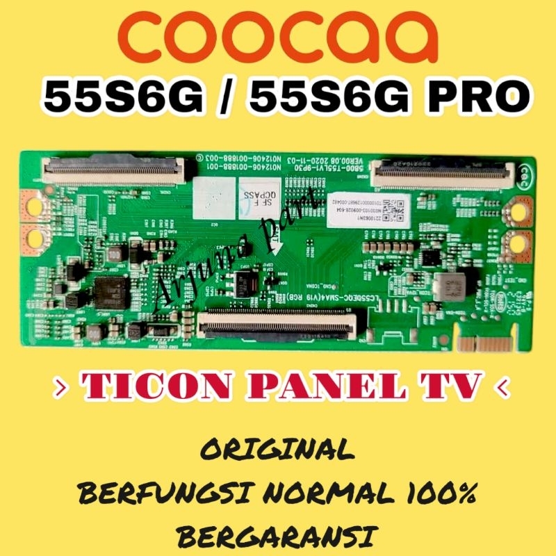 TICON PANEL TV COOCAA 55S6G / TICON TV COOCAA 50S6G / 55S6G PRO / TIMING CONTROL PANEL