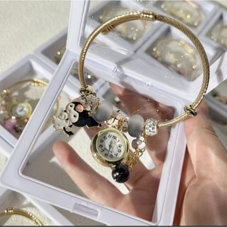 ( Cod ) Gelang titanium, Jam tangan Pandora , Gelang titanium , Jam gelang murah NEW PRODUCT