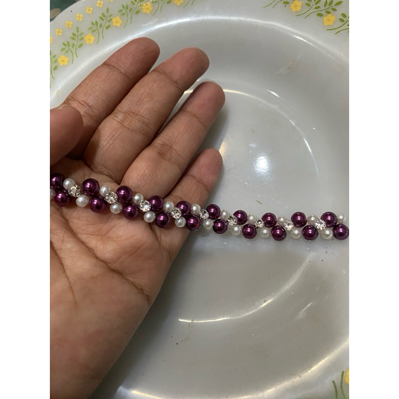 Sport Sistem Payet Rangkai Mutiara 30Cm Instan () Payet Kebaya/Payet Gamis/Ikat Pinggang Mutiara