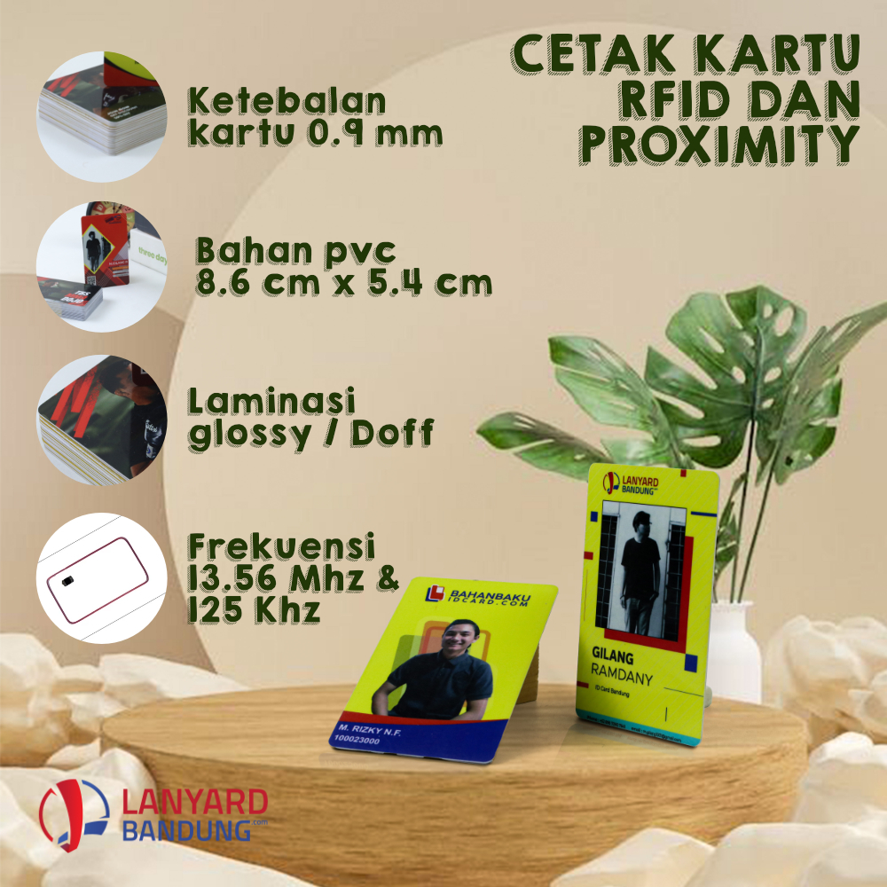 

Cetak kartu RFID card 13.56MHz / Kartu Absen PROXIMITY EM4100/ Kartu Parkir smart card