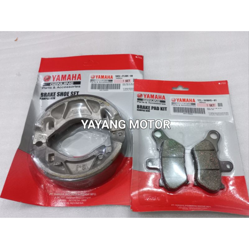 KAMPAS REM DEPAN BELAKANG MIO SPORTY 2004-2007 ORIGINAL ORI YAMAHA